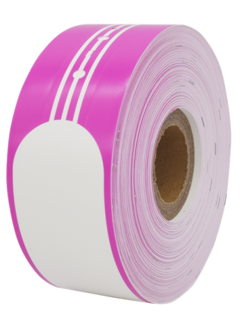 Рулон G&G браслеты для взрослых Adult Pink 35 mm/260 mm, цвет розовый, 100 шт в рулоне, клипсы в комплекте