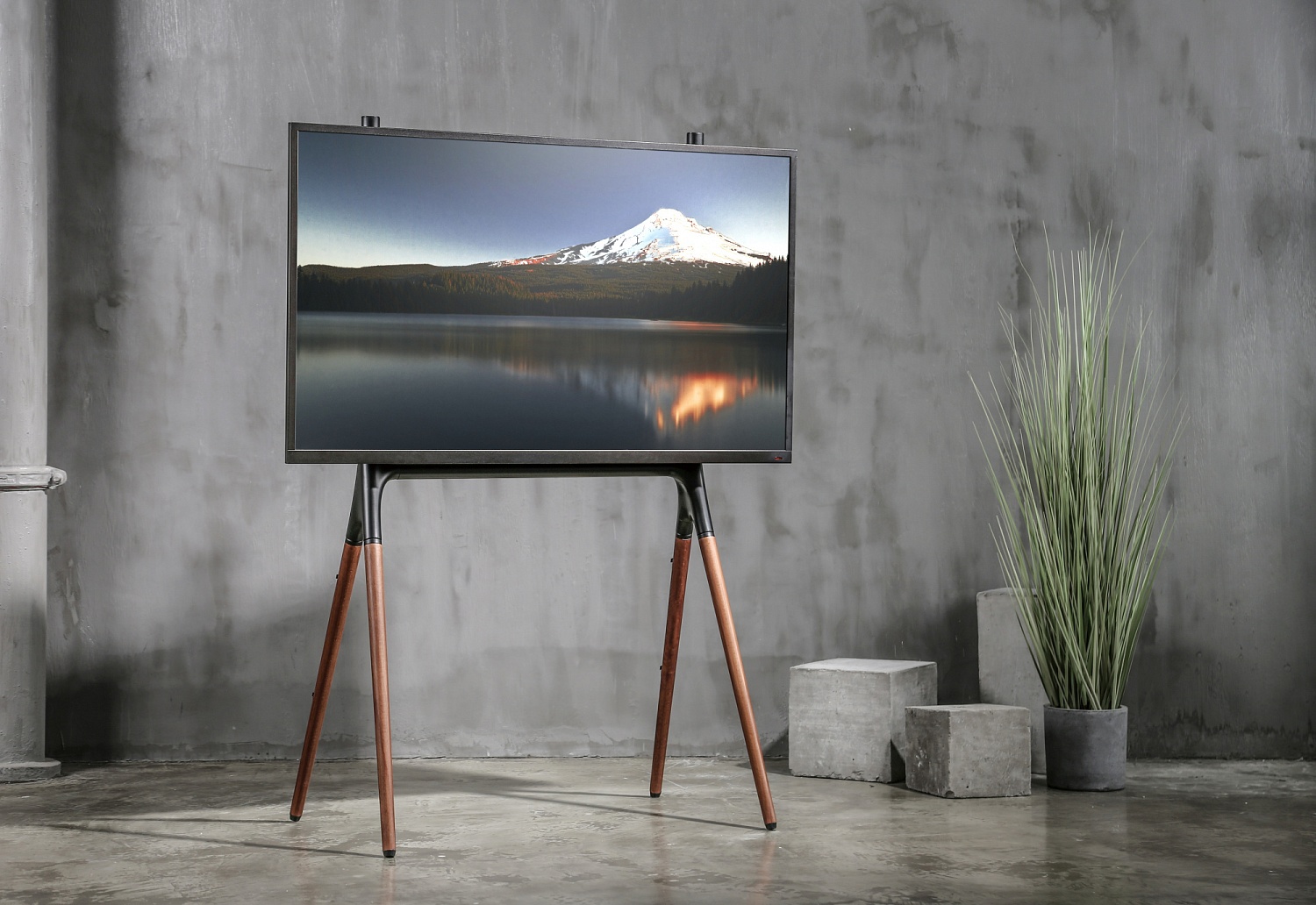 Подставка для телевизора Cactus CS-ST1247BKWN черный/орех 49"-70" макс.40кг напольный