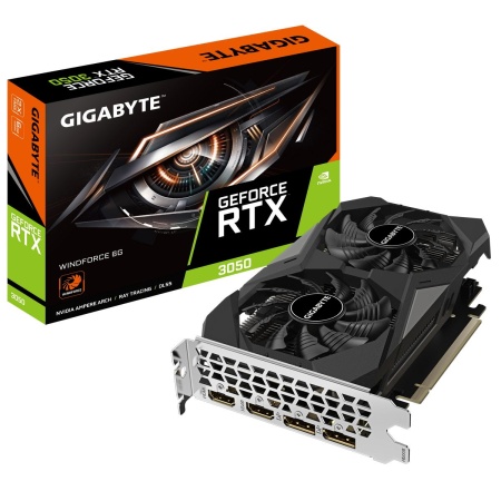 Видеокарта Gigabyte RTX3050 WINDFORCE 6GB GDDR6 96bit 2xDP HDMI 2FAN RTL