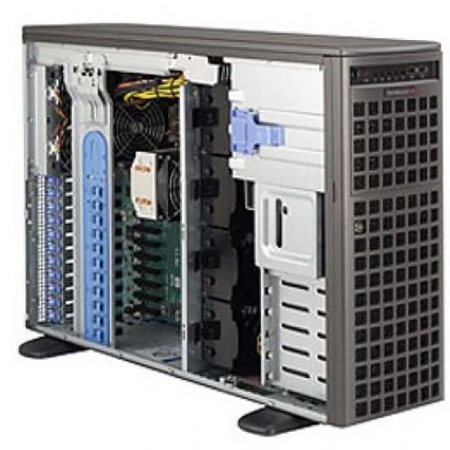 CSE-747BTQ-R2K04B 8x 3.5" SAS/SATA Backplane for Hot-Swappable Drives (Support SES2), 11x Full-Height, Full-Length Expansion Slots Optimized for 4x Double Width GPU Solution,Front HDD Door Lock & Side Panel Intrusion Switch,Front I/O Ports: 2x USB 3.0 (4