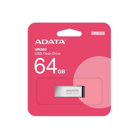 Флеш Диск A-Data 64GB UR350 UR350-64G-RSR/BK USB3.2 серебристый/черный