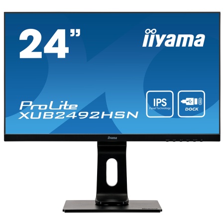 Монитор Iiyama 23.8" ProLite XUB2492HSN-B1 черный IPS LED 16:9 HDMI M/M матовая HAS Piv 250cd 178гр/178гр 1920x1080 75Hz DP FHD USB 5.4кг