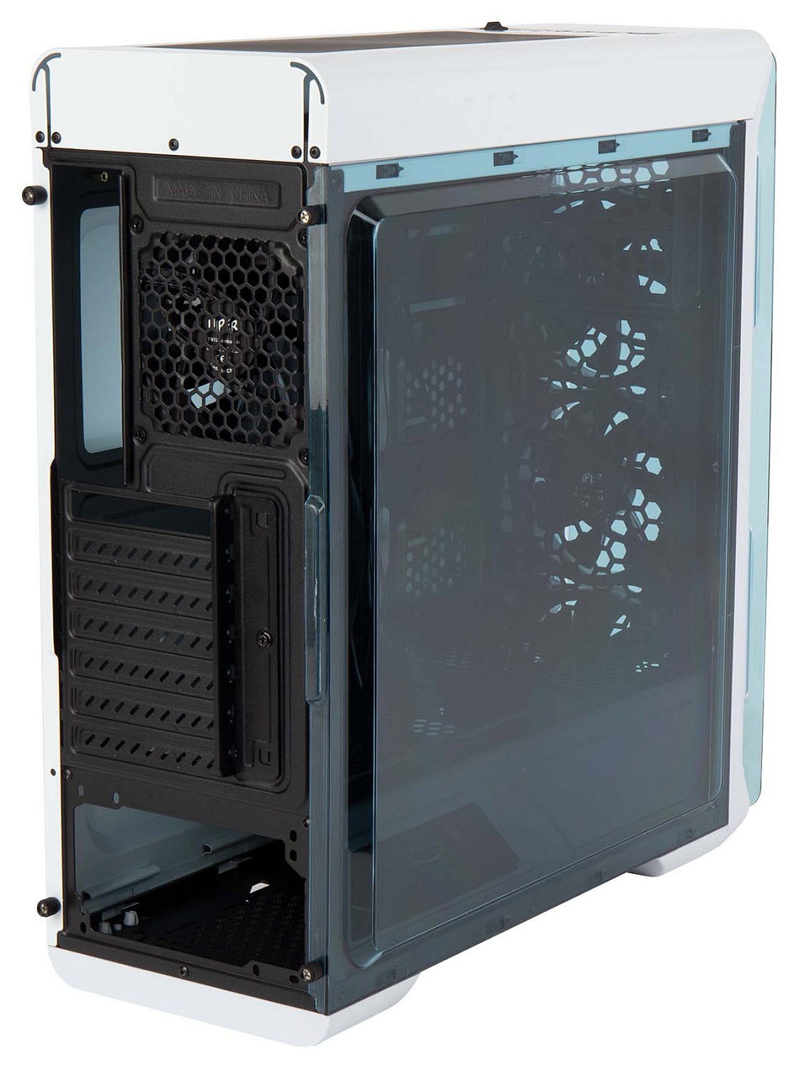 Корпус Hiper OW белый без БП ATX 2x120mm 2xUSB2.0 1xUSB3.0 audio bott PSU