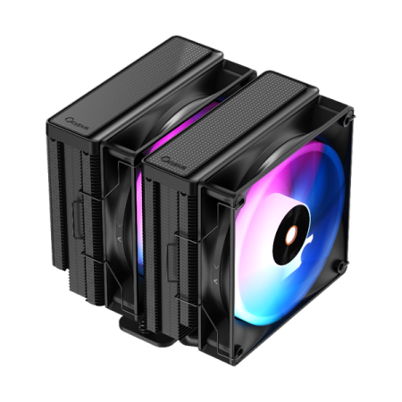 Кулер для процессора Ocypus Delta A62 BK ARGB, 2x120mm ARGB FAN, Top Panel, 6 HEAT PIPES, 4-PIN PWM, 500-2000 RPM, 29DBA, HYDRO BEARING, LGA115X/1200/1700/18XX, AM4/AM5