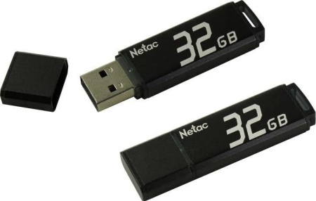 Флеш Диск Netac 32Gb U351 NT03U351N-032G-20BK USB2.0 серый