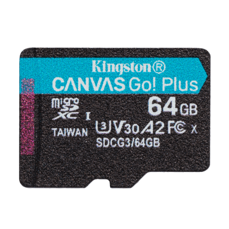 Флеш карта microSDXC Kingston 64GB SDCG3/64GBSP Canvas Go! Plus w/o adapter