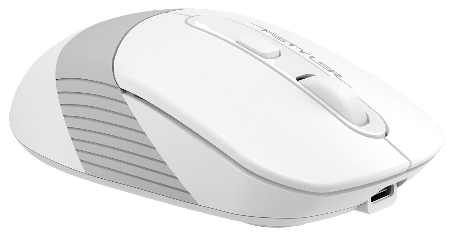 Мышь A4Tech Fstyler FB10C белый/серый оптическая (2400dpi) беспроводная BT/Radio USB (4but) Мышь A4Tech Fstyler FB10C белый/серый оптическая (2400dpi) беспроводная BT/Radio USB (4but)
