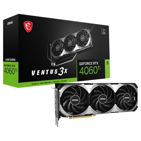 Видеокарта MSI RTX4060Ti VENTUS 3X 16GB GDDR6 128bit 3xDP HDMI 3FAN RTL