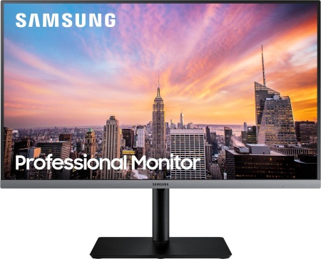 Монитор Samsung 23.8" S24R650FDI темно-серый IPS LED 5ms 16:9 HDMI полуматовая HAS Piv 1000:1 250cd 178гр/178гр 1920x1080 75Hz VGA DP FHD USB 5.1кг