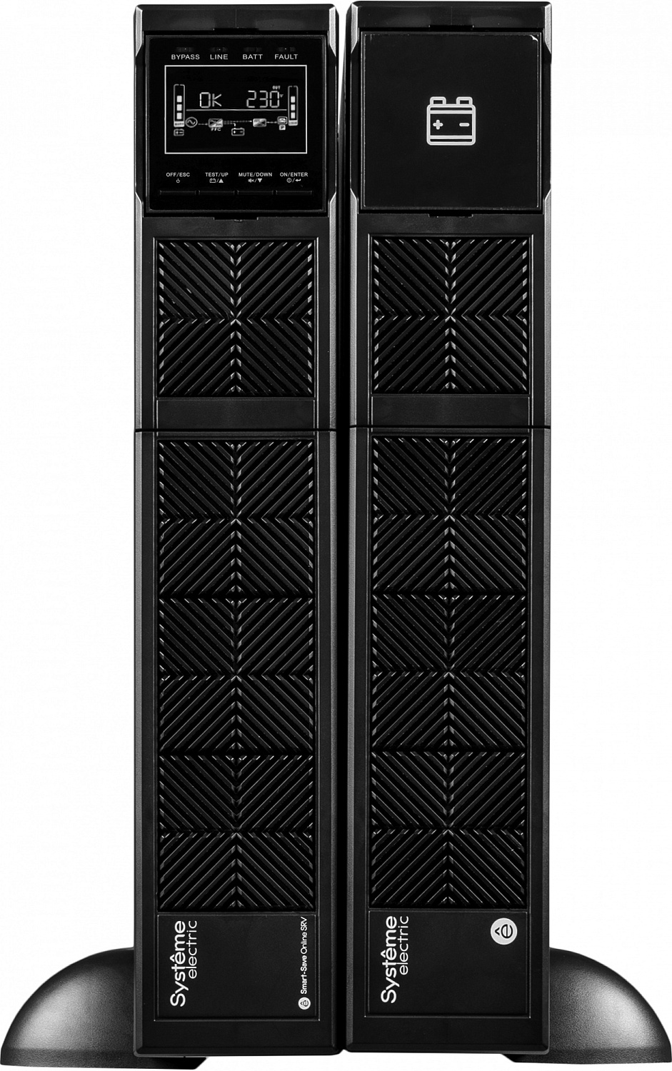 Источник бесперебойного питания Systeme Electric Smart-Save Online SRV, 6000VA/5400W, On-Line, Extended-run, Rack 4U(Tower convertible), LCD, Out: Hardwire, SNMP Intelligent Slot, USB, RS-232