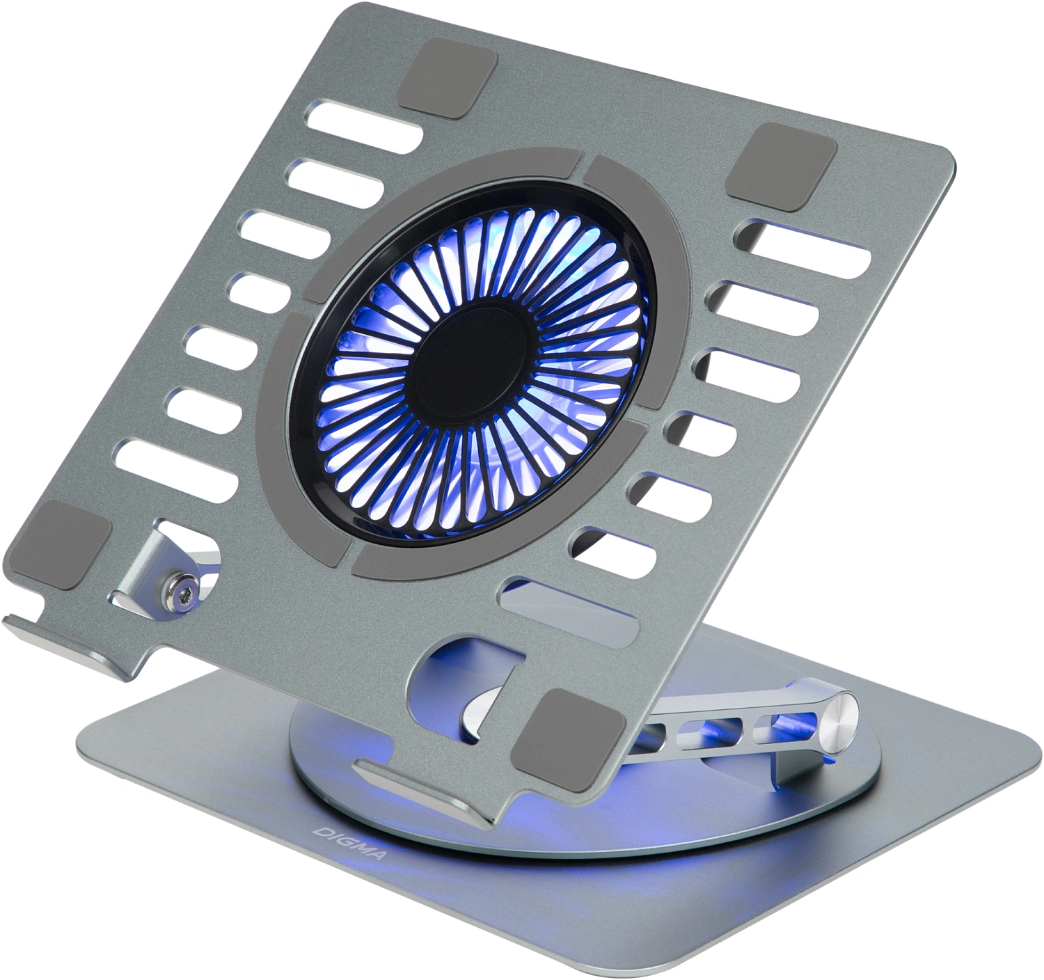 Подставка для ноутбука Digma D-NCP170-1xRGB110-360 17" 240x230x50мм 2xUSB 1x алюминий серый Подставка для ноутбука Digma D-NCP170-1xRGB110-360 17" 240x230x50мм 2xUSB 1x алюминий серый