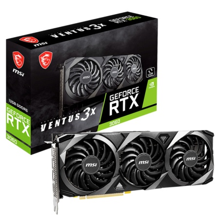 RTX3060 VENTUS 3X 12GB GDDR6 192-bit 3xDP HDMI 3FAN RTL