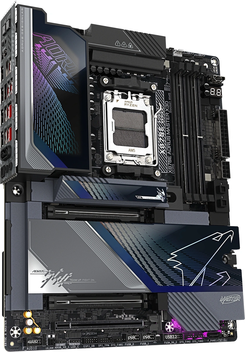 Материнская плата Gigabyte X870E A MASTER X Socket AM5 AMD X870E 4xDDR5 ATX AC`97 8ch(7.1) 1P 10Gigabit + 1P 5Gigabit RAID+HDMI