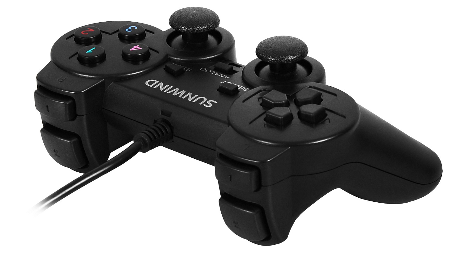 Геймпад SunWind SW-GP100M черный USB (1427308) Геймпад SunWind SW-GP100M черный USB (1427308)