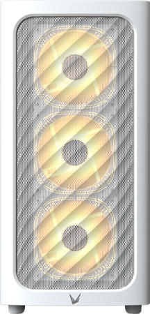 корпус Formula V Line Air Mesh G3 Plus White, MATX, Type-C*1, USB3.0*2, FRONT 3x120mm FRGB, REAR 1x120mm FRGB