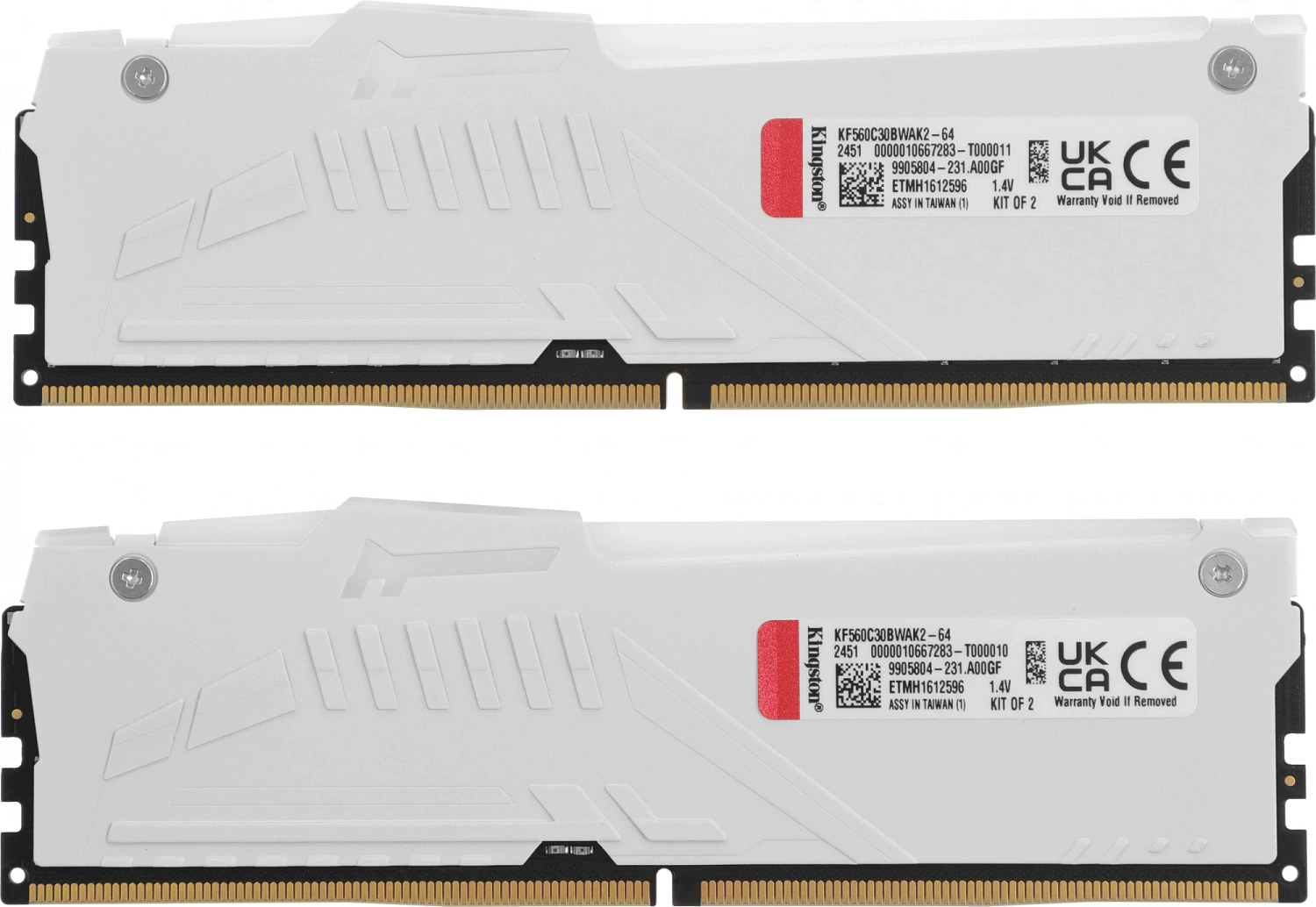 Память DDR5 2x32GB 6000MHz Kingston KF560C30BWAK2-64 Fury Beast RGB RTL Gaming PC5-48000 CL30 DIMM 288-pin 1.4В kit single rank с радиатором Ret