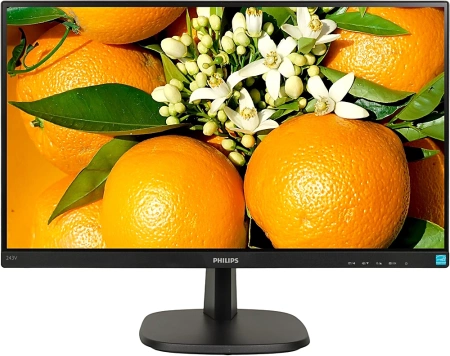 Монитор Philips 23.8" 243V7QDSB (00/01) черный IPS LED 16:9 DVI HDMI матовая 250cd 1920x1080 75Hz VGA FHD 3.5кг