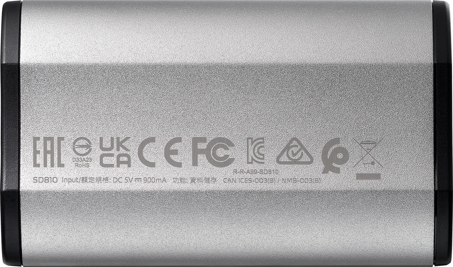 Накопитель SSD A-Data USB-C 2TB SD810-2000G-CSG SD810 1.8" серый