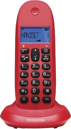 Р/Телефон Dect Motorola C1001LB+ красный АОН