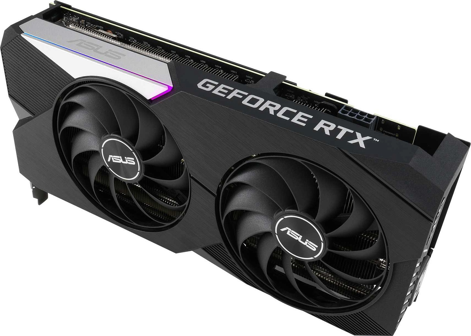 Видеокарта ASUS DUAL-RTX3060TI-O8G-V2//RTX3060TI HDMI*2 DP*3 8G D6; 90YV0G1J-M0NA00