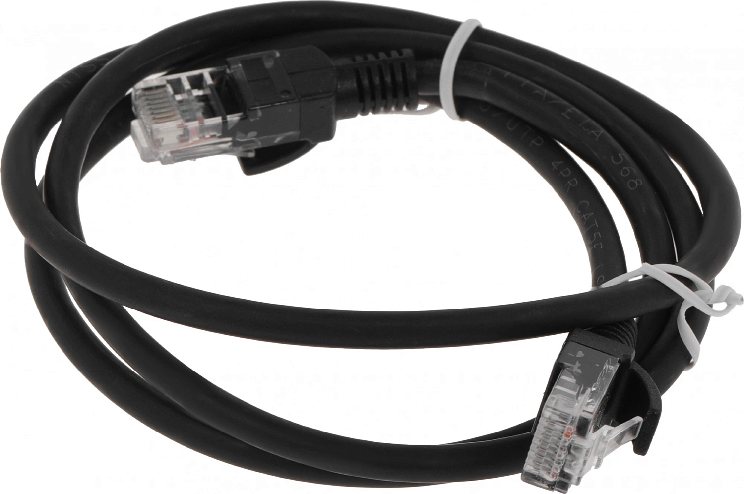 Патч-корд NTSS NTSS-PC-UTP-RJ45-5e-1.0-LSZH-BL NTSS-PC-UTP-RJ45-5E-1.0-LSZH UTP RJ-45 вил.-вилка RJ-45 кат.5E 1м черный LSZH (уп.:1шт) 26AWG