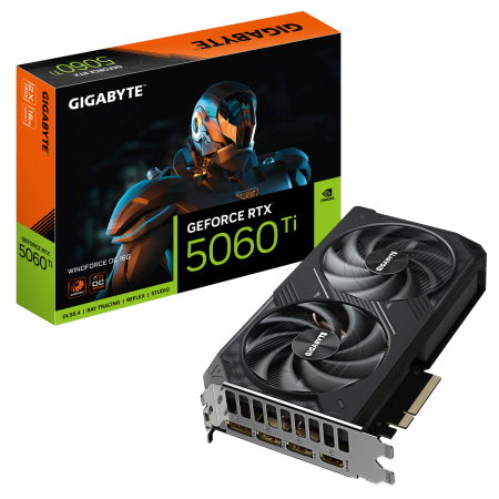 Видеокарта Gigabyte RTX5060Ti WINDFORCE OC 16GB GDDR7 128bit 3xDP HDMI 2FAN RTL