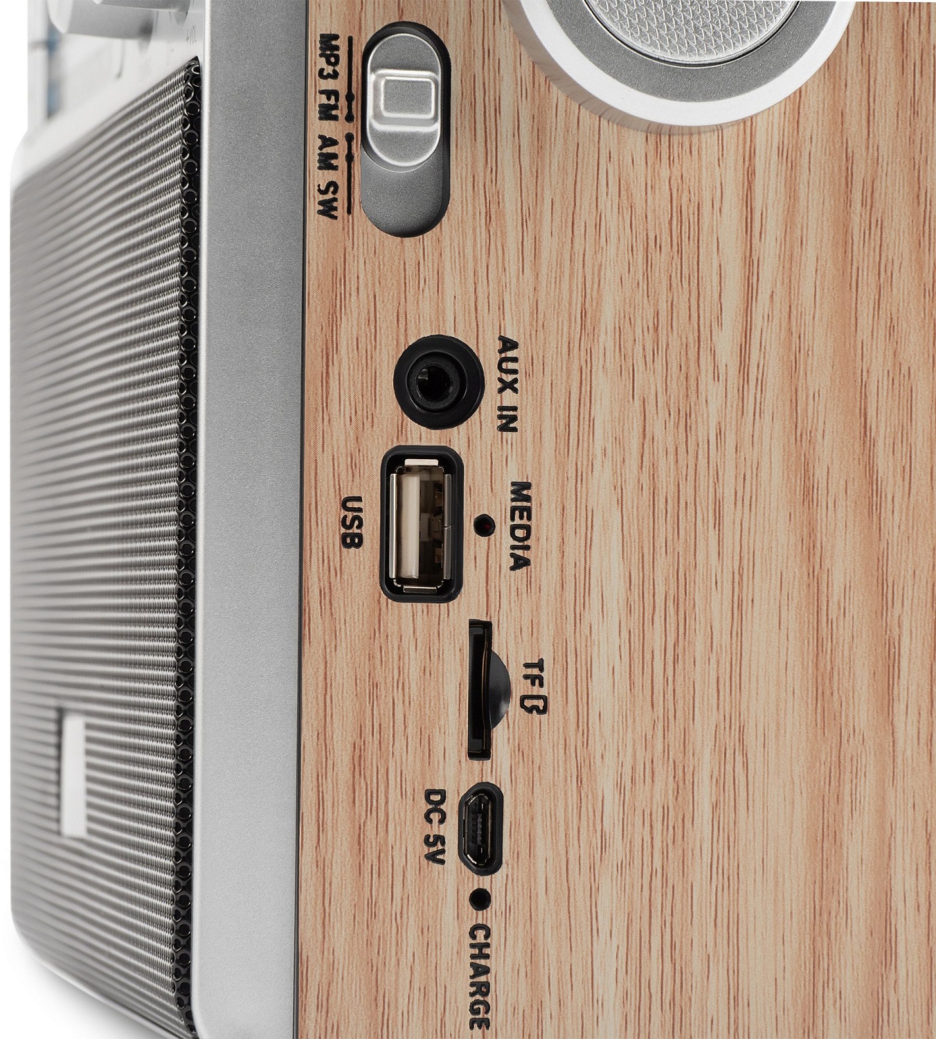 Радиоприемник настольный Hyundai H-SRS105 коричневый USB SD/microSD