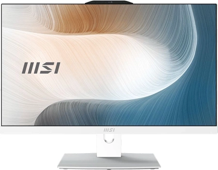 Моноблок MSI Modern AM242P 1M-1020XRU 23.8" Full HD Core 7 150U (1.8) 16Gb SSD512Gb UHDG noOS GbitEth WiFi BT 120W клавиатура мышь Cam белый 1920x1080