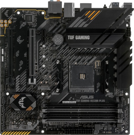 Материнская плата Asus TUF GAMING B550M-PLUS Soc-AM4 AMD B550 4xDDR4 mATX AC`97 8ch(7.1) 2.5Gg RAID+HDMI+DP