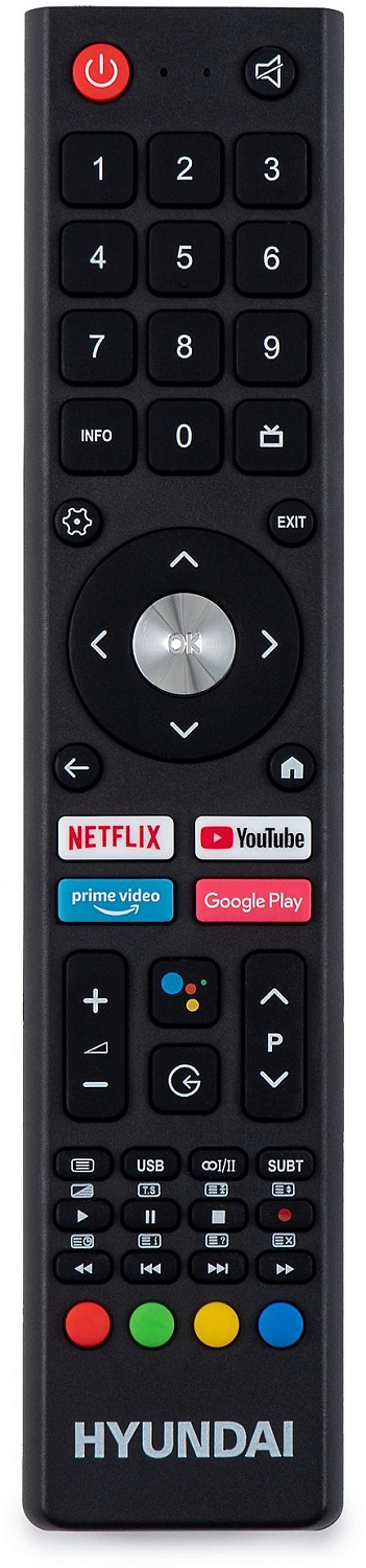 Телевизор LED Hyundai 65" H-LED65BU7006 Android TV Frameless Metal черный/серебристый 4K Ultra HD 60Hz DVB-T DVB-T2 DVB-C DVB-S DVB-S2 USB WiFi Smart TV