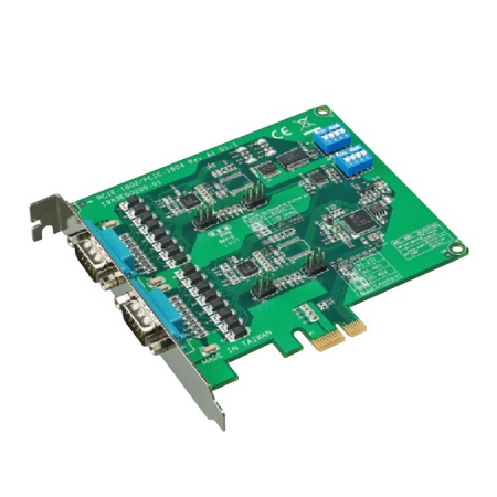 PCIE-1602B-AE Плата ввода/вывода PCI Express x1 адаптер 2xRS-232/422/485 разъем DB9 Male