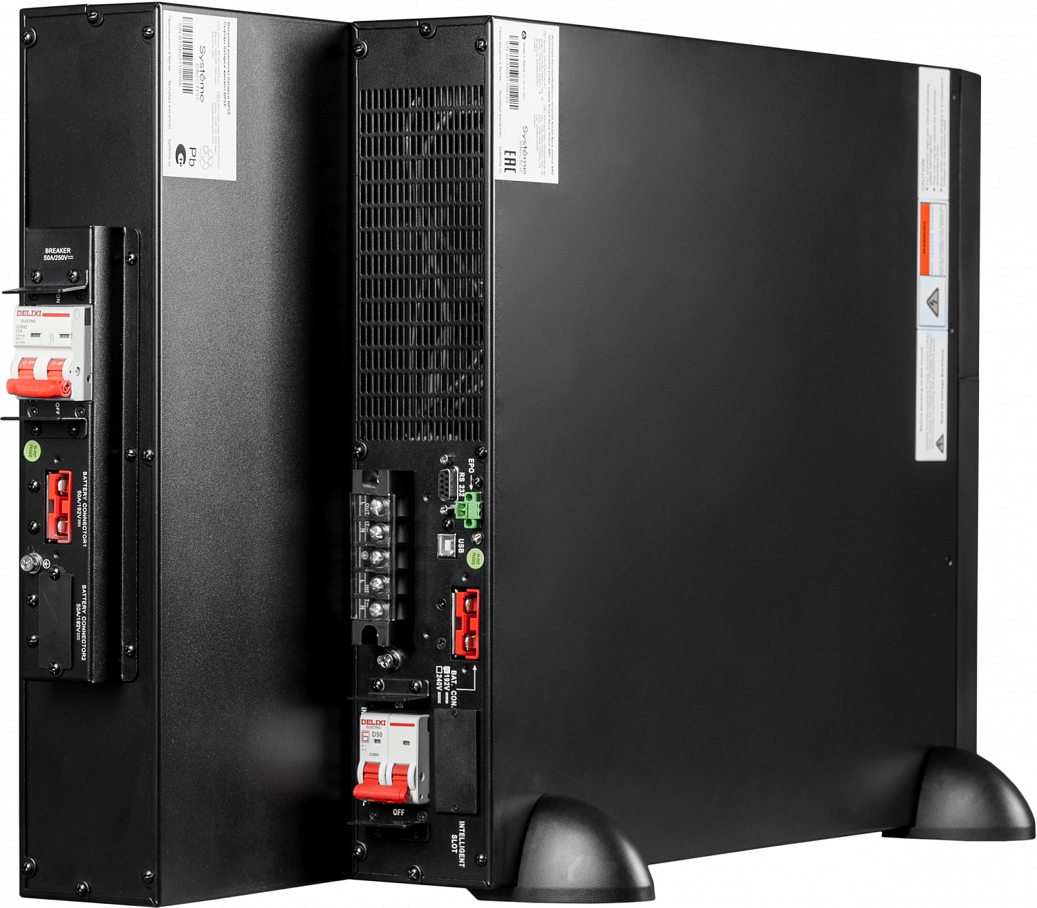 Источник бесперебойного питания Systeme Electric Smart-Save Online SRV, 6000VA/5400W, On-Line, Extended-run, Rack 4U(Tower convertible), LCD, Out: Hardwire, SNMP Intelligent Slot, USB, RS-232