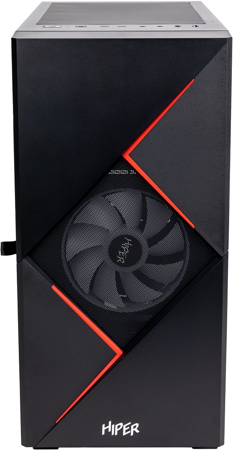 Корпус Hiper CYCLOPS BR черный без БП mATX 6x120mm 1xUSB2.0 1xUSB3.0 audio bott PSU