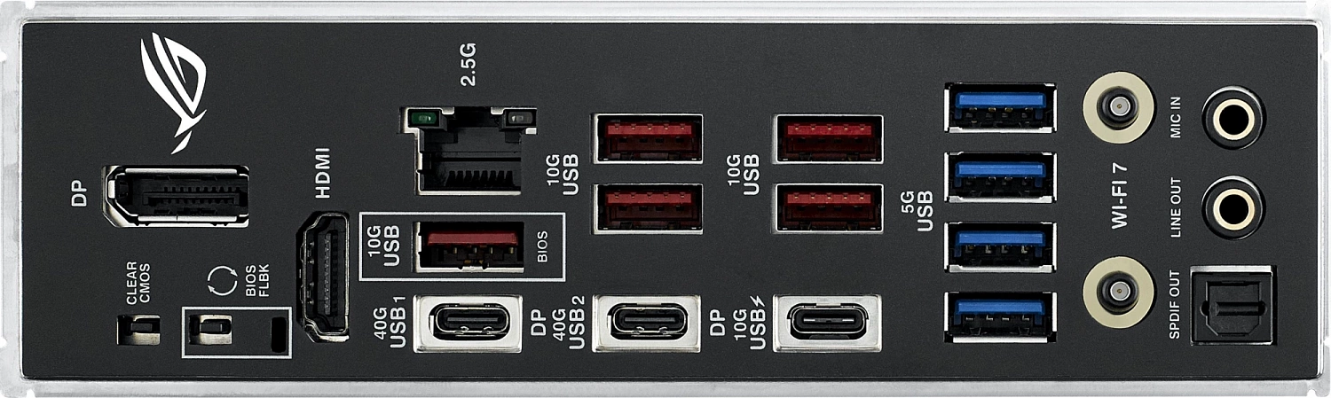 Материнская плата ASUS ROG STRIX X870-F GAMING WIFI, AM5, X870, 4*DDR5, 2*SATA, 4*M.2, 9*USB 3.2, 2*USB4, Type-C, 3*PCIx16, DP+HDMI, ATX; 90MB1IV0-M0EAY0