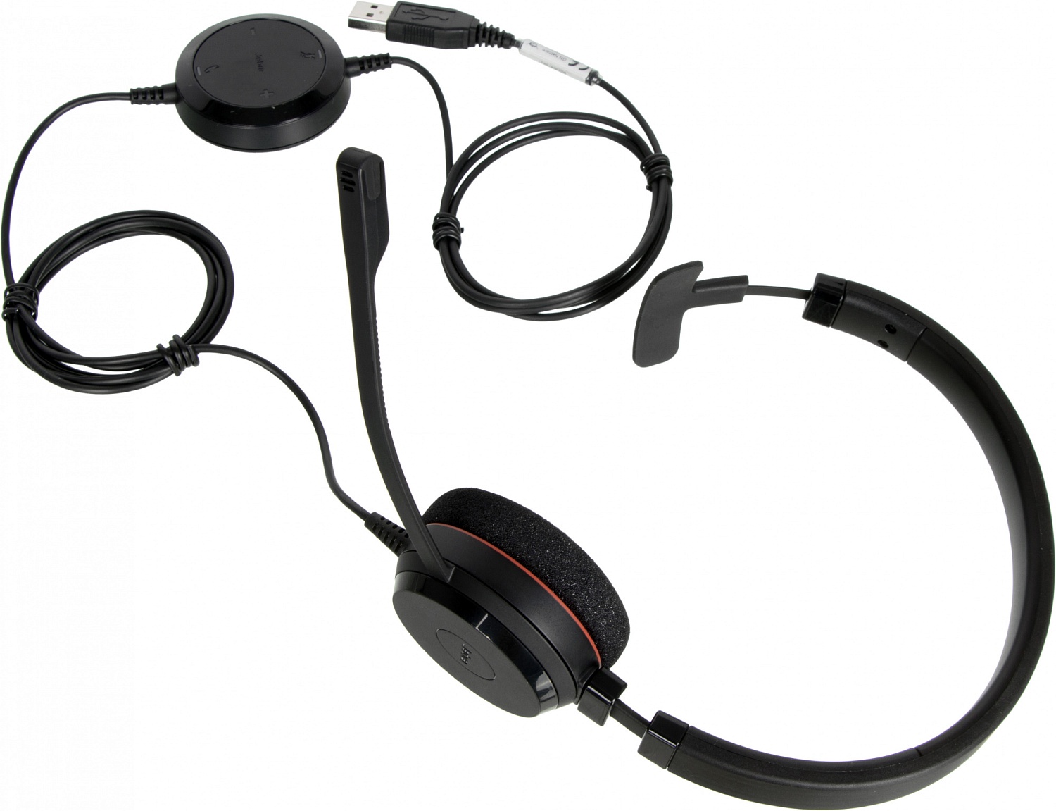 Наушники с микрофоном Jabra Evolve 20 UC Mono черный 2м накладные USB оголовье (4993-829-209)