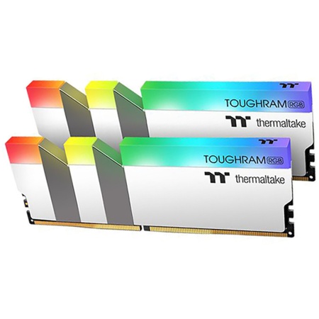 16GB Thermaltake DDR4 4400 DIMM TOUGHRAM RGB White Gaming Memory R022D408GX2-4400C19A Non-ECC, R022D408GX2-4400C19A CL19, 1.45V, Heat Shield, XMP 2.0, Kit (2x8GB), RTL (524759)