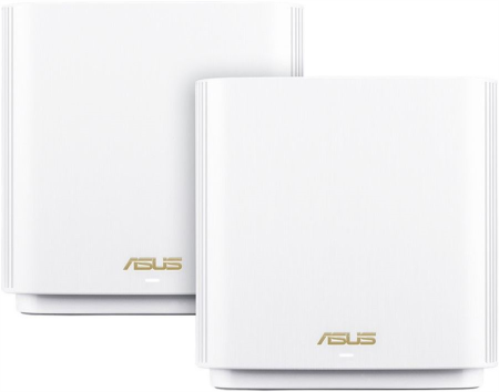 Роутер ASUS XT8 (W-2-PK) //2 access point, 802.11b/g/n/ac/ax, 574 + 4804Mbps, 2,4 + 5 gGz, white ; 90IG0590-MO3G40