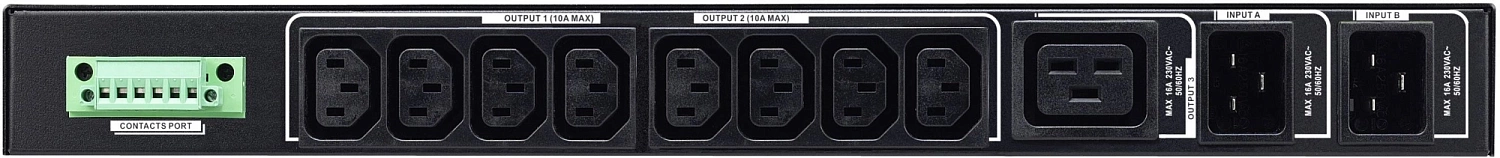 Аксессуар к источникам бесперебойного питания Статический переключатель Powercom ATS 16A (1887139)