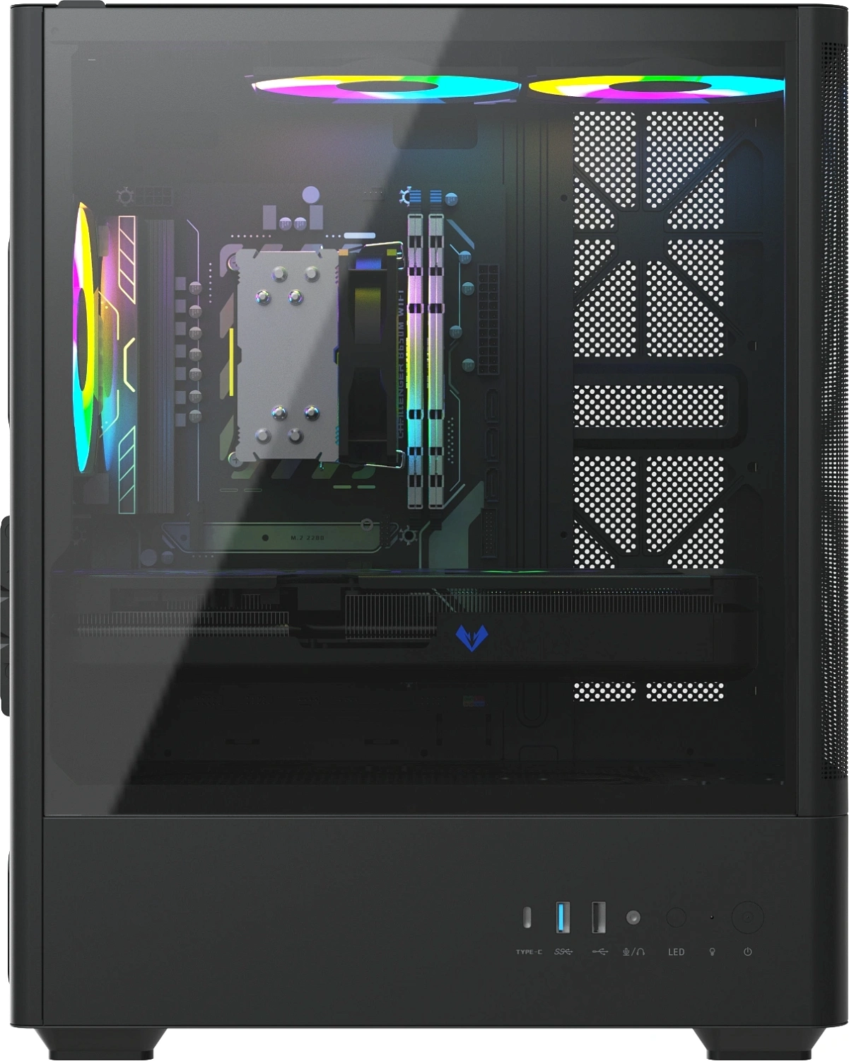 ПК Teclast G03 Ryzen 5 7500F (3.7) 32Gb SSD1Tb RTX5070 12Gb Windows 11 Pro GbitEth WiFi BT 750W черный (G03 7500F32G1T5070BKRU)