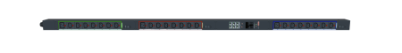 ELEMY Rack PDU, Metered, ZeroU, (3) 16A, 400V, WEB, OLED, (21) C13 & (3) C19 Locking Outlet / Пр-во РФ
