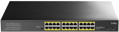 Коммутатор Cudy GS1028PS2 (L2) 24x1Гбит/с 2SFP 24PoE+ 300W неуправляемый