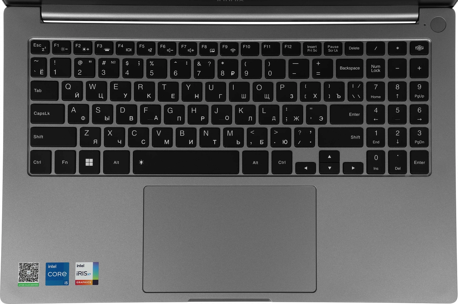 Ноутбук Infinix Inbook Y3H PLUS YL513H Core i5 12450H 16Gb SSD512Gb Intel UHD Graphics 15.6" IPS FHD (1920x1080) Free DOS grey WiFi BT Cam (71008302606)