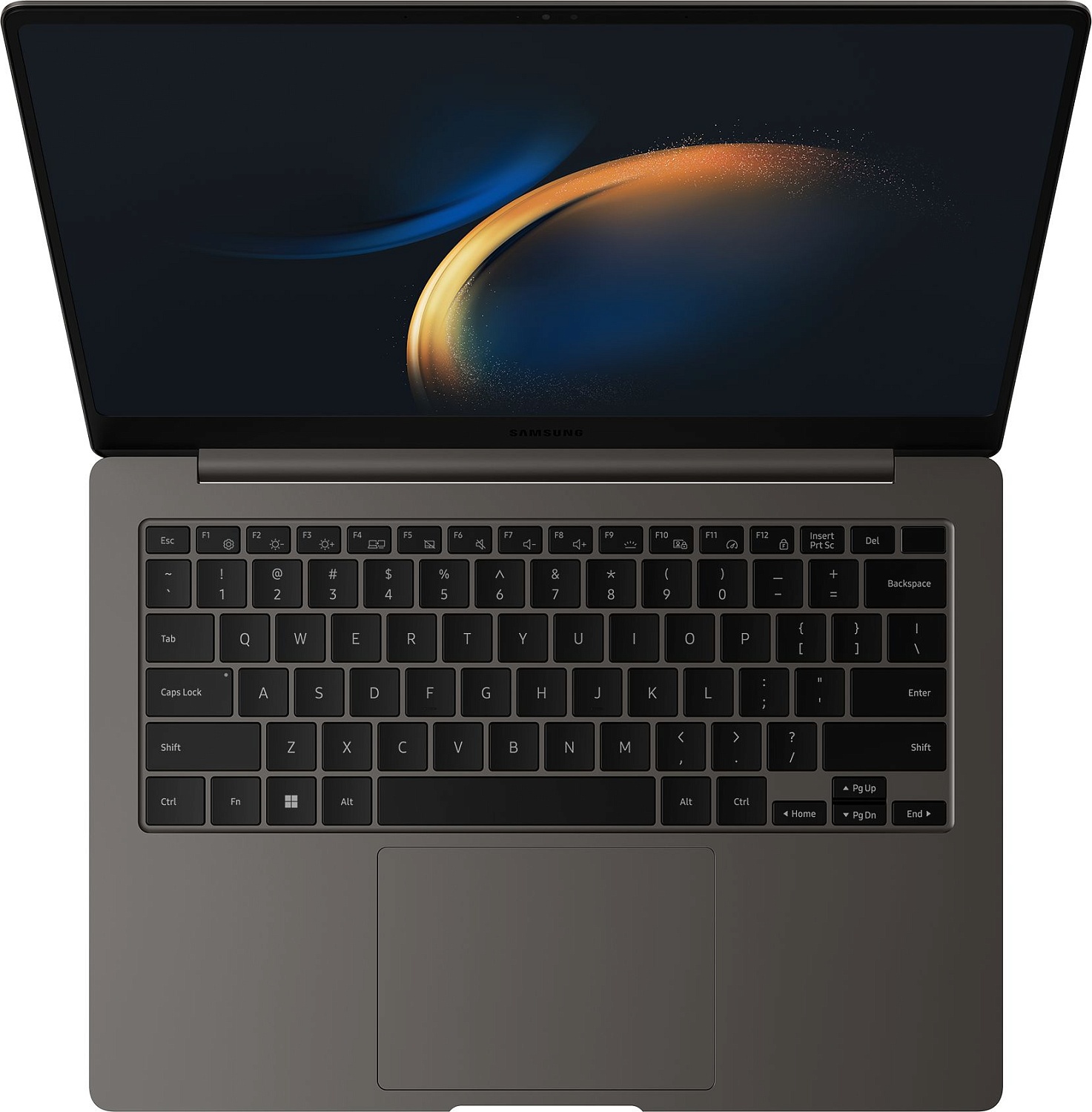Ноутбук Samsung Galaxy Book 3 Pro NP940 Core i5 1340P 16Gb SSD512Gb Intel Iris Xe graphics 14" AMOLED 3K (2880x1800) Windows 11 Home Single Language dk.grey WiFi BT Cam (NP940XFG-KC1IN)