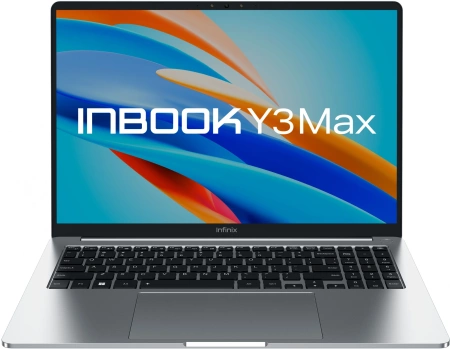 Ноутбук Infinix Inbook Y3 Max YL613 Core i5 1235U 16Gb SSD512Gb Intel UHD Graphics 16" IPS FHD (1920x1080) noOS silver WiFi BT Cam (71008301570)