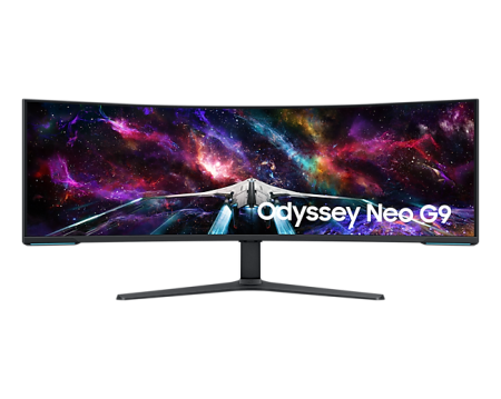 Монитор Samsung 57" Odyssey Neo G9 S57CG952NI черный VA LED 32:9 HDMI полуматовая HAS Piv 420cd 178гр/178гр 7680x2160 240Hz FreeSync Premium Pro DP Dual UHD USB 19кг