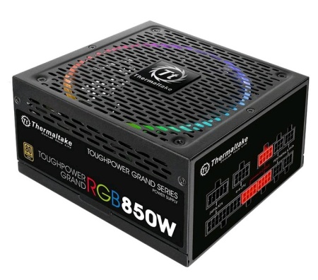 Блок питания Thermaltake ATX 850W Toughpower Grand RGB 80+ gold 24pin APFC 140mm fan color LED 12xSATA Cab Manag RTL