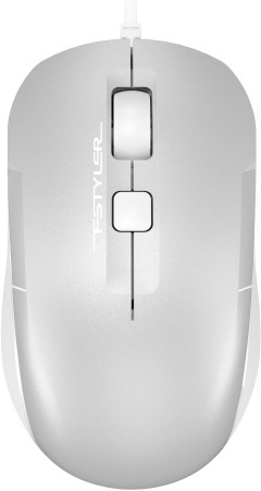 Мышь A4Tech Fstyler FM26S серебристый/белый оптическая (2000dpi) silent USB для ноутбука (4but)