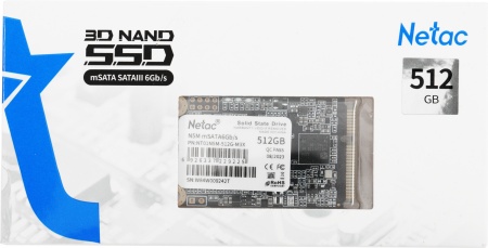 Ssd накопитель Netac SSD N5M 512GB mSATA SATAIII 3D NAND, R/W up to 540/490MB/s, TBW 280TB, 3y wty