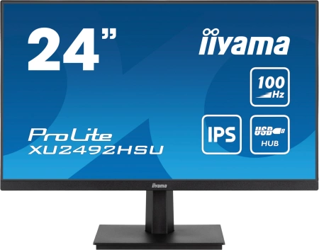 Монитор Iiyama 23.8" ProLite XU2492HSU-B6 черный IPS LED 0.4ms 16:9 HDMI M/M матовая 1300:1 250cd 178гр/178гр 1920x1080 115Hz DP FHD USB