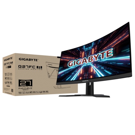 27" Gigabyte G27FC A-EK Gaming monitor Black (VA, 1920x1080, HDMI+HDMI+DP, 1 ms, 178°/178°, 250 cd/m, 3000:1, 2xUSB3.0, 165Hz, MM, Curved) (20VM0-GG27FCABT-1EKR) (811419)